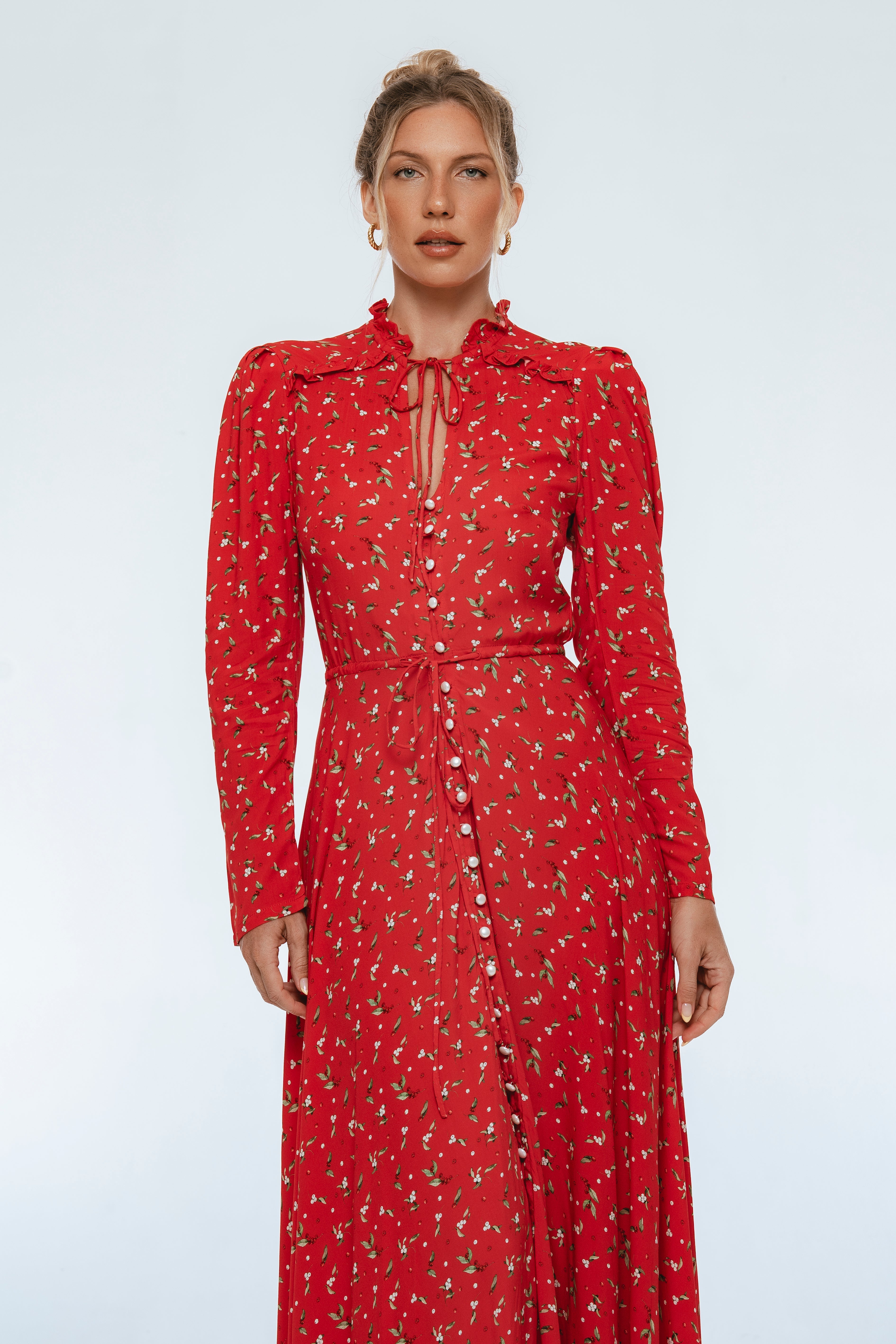 Poeme Long Sleeve Maxi Dress-4